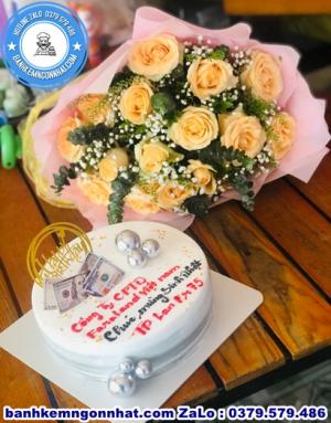 Combo Bánh Kem Và Hoa Tươi 58